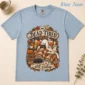 cozy Halloween book lover shirt t-shirt flat lay view