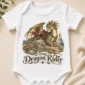 dragon baby bodysuit close-up detail