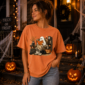 Halloween ghost reading shirt t-shirt lifestyle scene