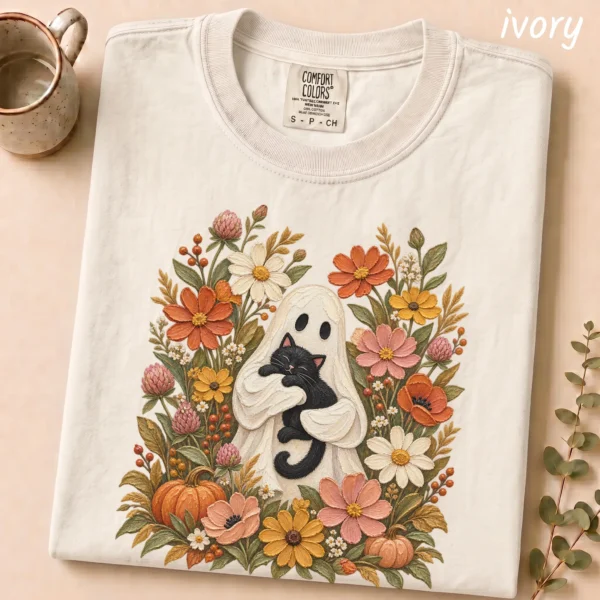 ghost cat Halloween shirt t-shirt