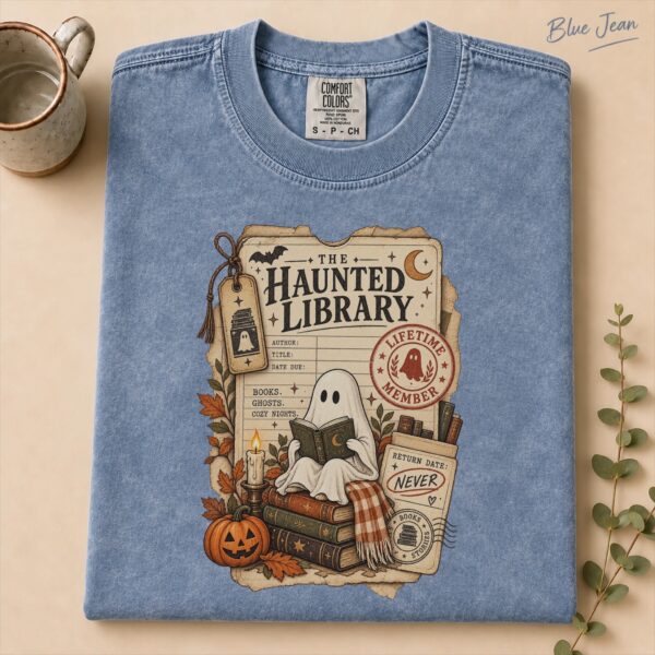 Ghost Reading Halloween Shirt – Vintage Library Book Lover Ghost Reading Halloween Shirt t-shirt product photo
