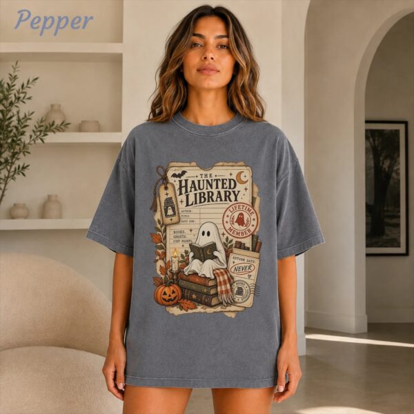 Ghost Reading Halloween Shirt t-shirt color options