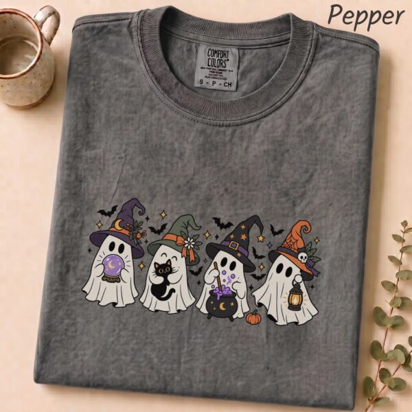 Ghost Witch Spooky Season Cute Halloween Shirt ghost witch Halloween shirt t-shirt alternate angle
