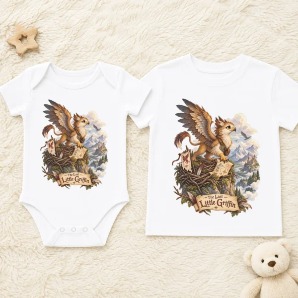 Griffin Baby Bodysuit or Toddler Shirt, the Last Little Griffin — baby bodysuit mockup griffin baby bodysuit product photo