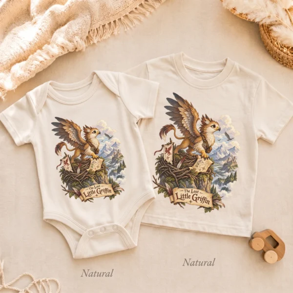 Griffin Baby Bodysuit or Toddler Shirt, the Last Little Griffin — alternate product mockup griffin baby bodysuit product photo