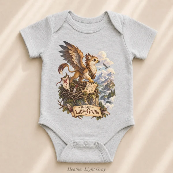 Griffin Baby Bodysuit or Toddler Shirt, the Last Little Griffin — alternate product mockup griffin baby bodysuit product photo