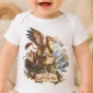 griffin baby bodysuit close-up detail