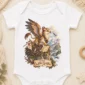 griffin baby bodysuit close-up detail