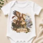 griffin baby bodysuit close-up detail