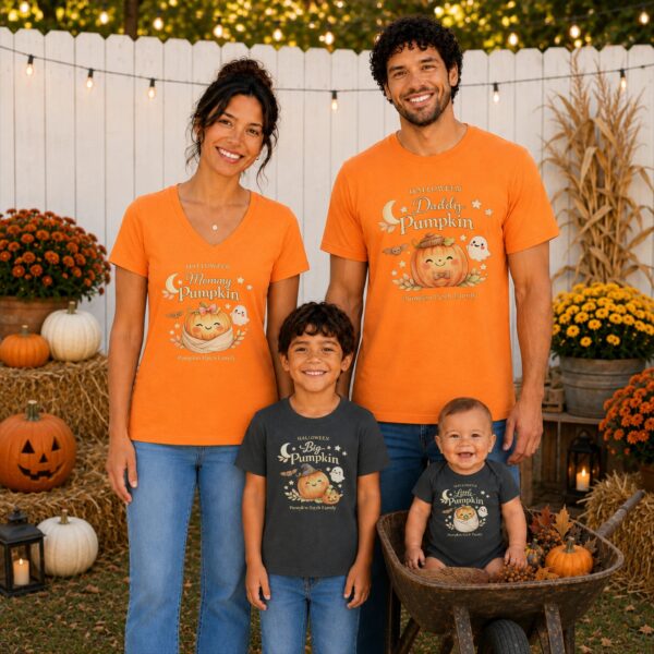 Halloween Family Matching Watercolor Pumpkin Shirt or Bodysuit Halloween family matching watercolor pumpkin shirt baby bodysuit color options