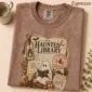 haunted library t-shirt lifestyle scene
