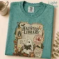 haunted library t-shirt styled product photo