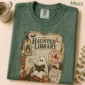 haunted library t-shirt product detail