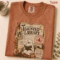 haunted library t-shirt product photo