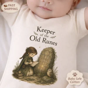 keeper of the old runes baby bodysuit baby bodysuit mockup