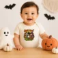 Knock Knock Trick or Treat Personalized Halloween Shirt baby bodysuit styled product photo