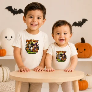 Knock Knock Trick or Treat Personalized Halloween Shirt baby bodysuit