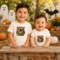 Knock Knock Trick or Treat Personalized Halloween Shirt baby bodysuit product photo