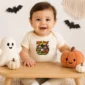 Knock Knock Trick or Treat Personalized Halloween Shirt baby bodysuit product photo