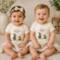 little dragon slayer baby bodysuit model mockup