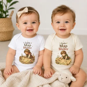 little map maker baby bodysuit model mockup