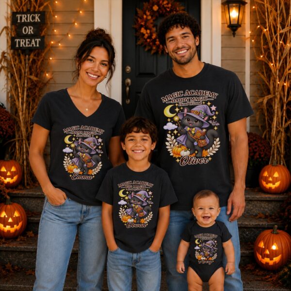 Personalized Family Matching Magic Academy Halloween Shirt or Bodysuit magic academy family matching shirt baby bodysuit product photo