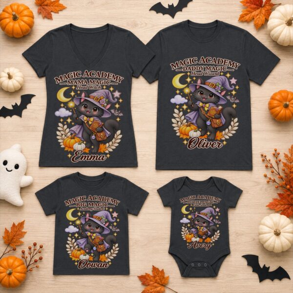 Personalized Family Matching Magic Academy Halloween Shirt or Bodysuit magic academy family matching shirt baby bodysuit product photo