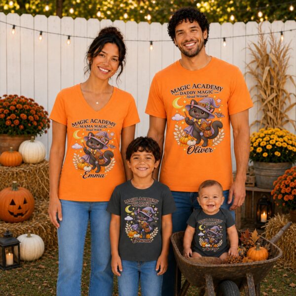 Personalized Family Matching Magic Academy Halloween Shirt or Bodysuit magic academy family matching shirt baby bodysuit product photo