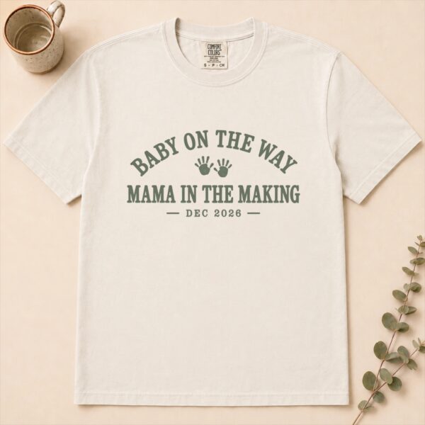 Baby on the Way Shirts, Mama to Be & Dad to Be Pregnancy Announcement baby on the way shirt t-shirt product photo