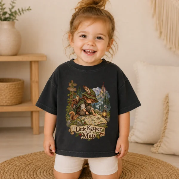 Map Keeper Baby Bodysuit or Toddler Shirt, Young Explorer — toddler shirt mockup map keeper baby bodysuit mockup view