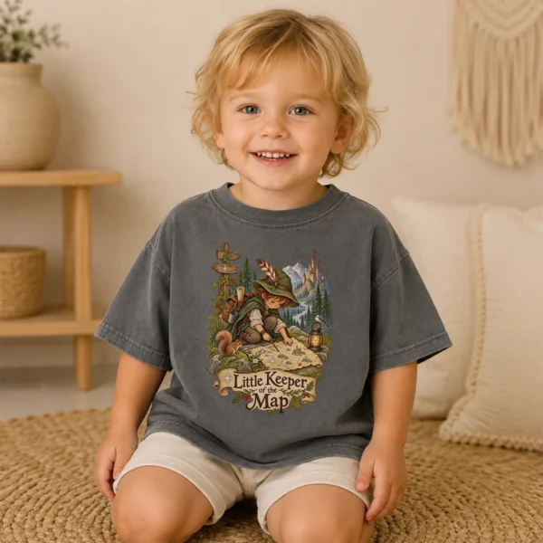 Map Keeper Baby Bodysuit or Toddler Shirt, Young Explorer — toddler shirt mockup map keeper baby bodysuit product photo