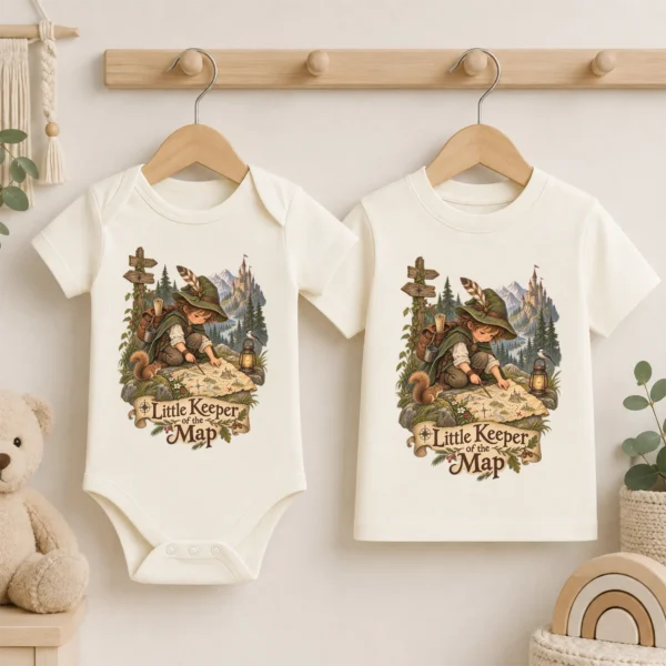 Map Keeper Baby Bodysuit or Toddler Shirt, Young Explorer — baby bodysuit mockup map keeper baby bodysuit product photo