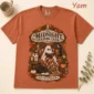 cozy Halloween book lover shirt t-shirt flat lay view