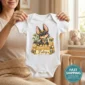 personalized anubis baby bodysuit front view