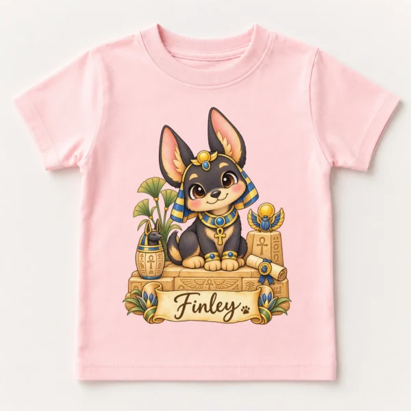 Personalized Anubis Baby Bodysuit, Ancient Egypt Toddler Shirt — toddler shirt mockup personalized anubis baby bodysuit product photo