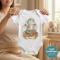 personalized baby dragon bodysuit baby bodysuit front view