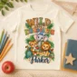 personalized back to school safari shirt t-shirt back view