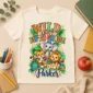 personalized back to school safari shirt t-shirt back view