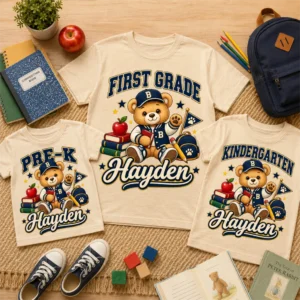 personalized back to school shirt t-shirt back view