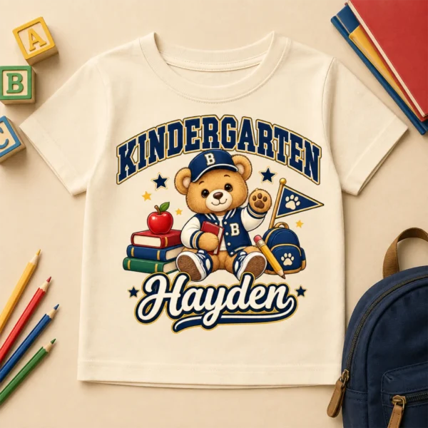 Personalized Back to School Shirt, Toddler or Youth Grade — alternate product mockup personalized back to school shirt t-shirt back view