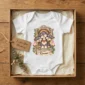 personalized cerberus baby bodysuit mockup view