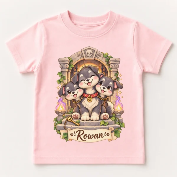 Personalized Cerberus Baby Bodysuit, Mythical Toddler Shirt, Kids Gift — toddler shirt mockup personalized cerberus baby bodysuit product photo