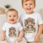 personalized cerberus baby bodysuit product photo