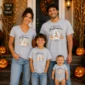 personalized first halloween family matching shirts baby bodysuit styled product photo