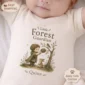 personalized forest guardian baby bodysuit lifestyle scene