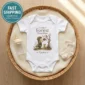 personalized forest guardian baby bodysuit front view