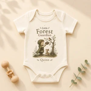 personalized forest guardian baby bodysuit