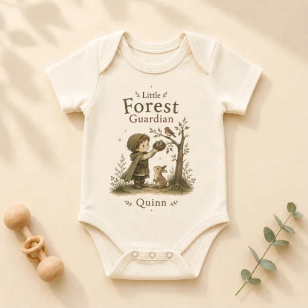 personalized forest guardian baby bodysuit