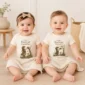 personalized forest guardian baby bodysuit model mockup