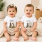 personalized forest guardian baby bodysuit model mockup